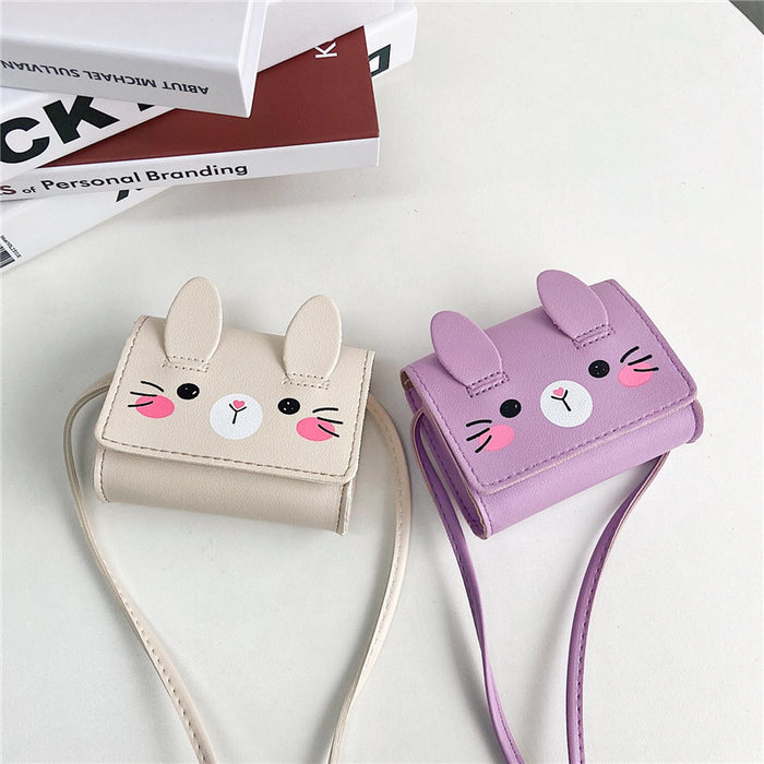 Wholesale Children's accessories, small bags, cute and stylish bunnies, one shoulder crossbody bags, mini cartoon baby coin purse