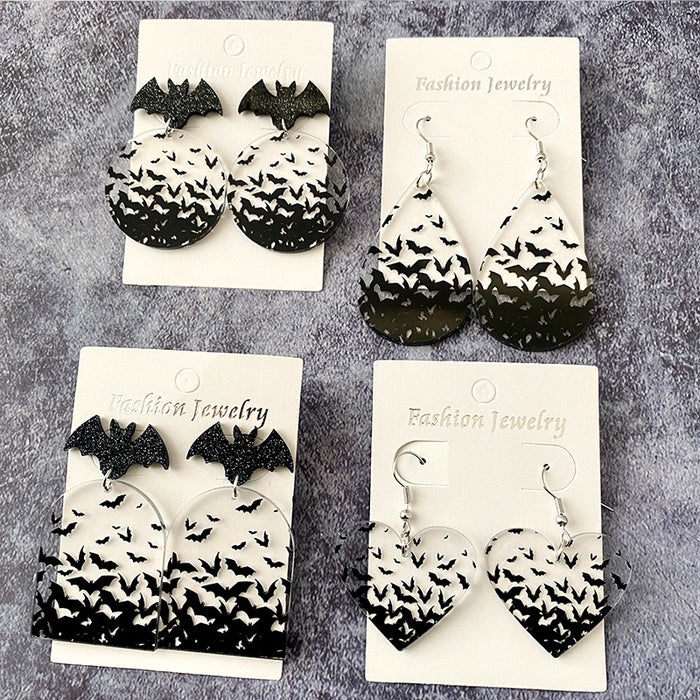 Wholesale Bat Acrylic Earrings Dark Style Jewelry Accessory