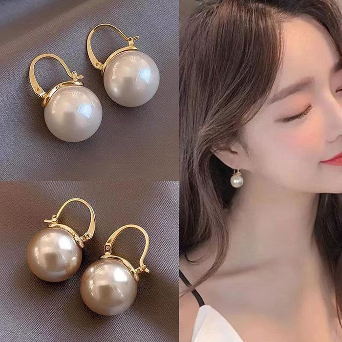 Wholesale  S925 Silver  Pearl Ear Buckle Pearl Earrings