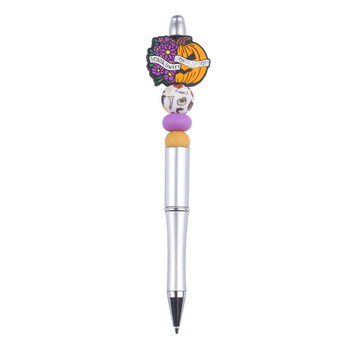 Wholesale Halloween Cartoon Silicone Plastic Bead Pen JDC-PN-GuangTian008