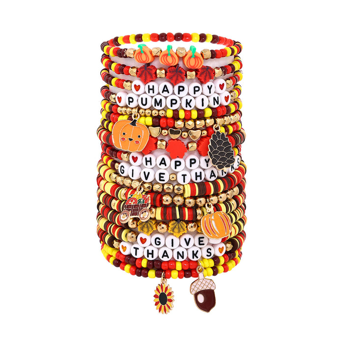 Wholesale Thanksgiving-themed polymer clay bracelet