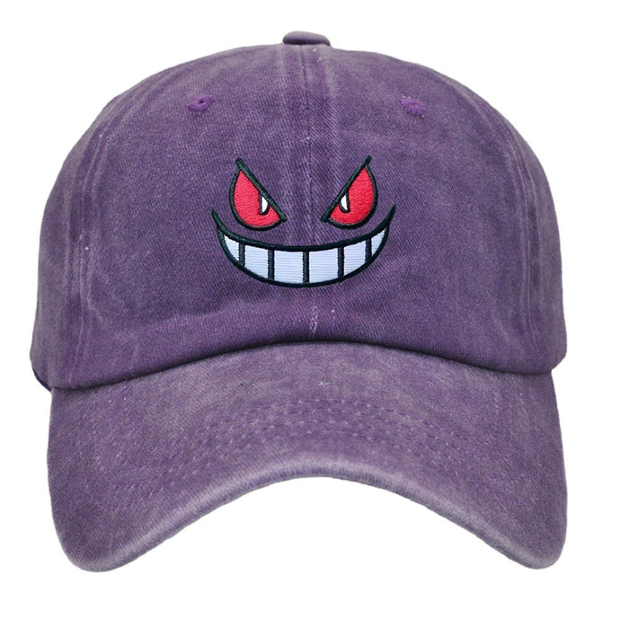 Wholesale Cartoon Big Mouth Red Eyes Embroidered Cotton Baseball Cap JDC-FH-PeiN011