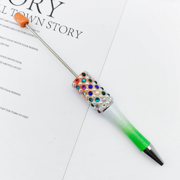 Wholesale Beadable Pens Gradient Color Candy Applied Diamond Pearl Beadable Pen JDC-PN-ShuY008