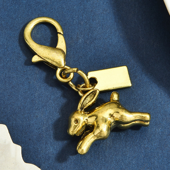 Wholesale Multi Style Dinosaur Clover Heart Animal Gold Alloy Keychain Pendant Fashion Jewelry Accessory