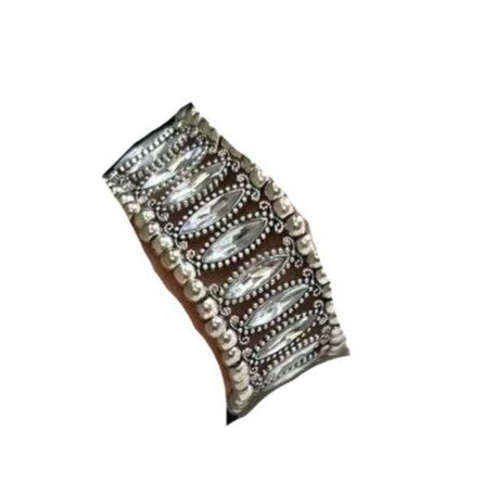 Wholesale Niche Elastic Ancient Silver Rhinestone Bracelet