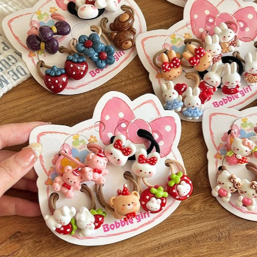 Wholesale Cartoon children' s hair ties hair clips
