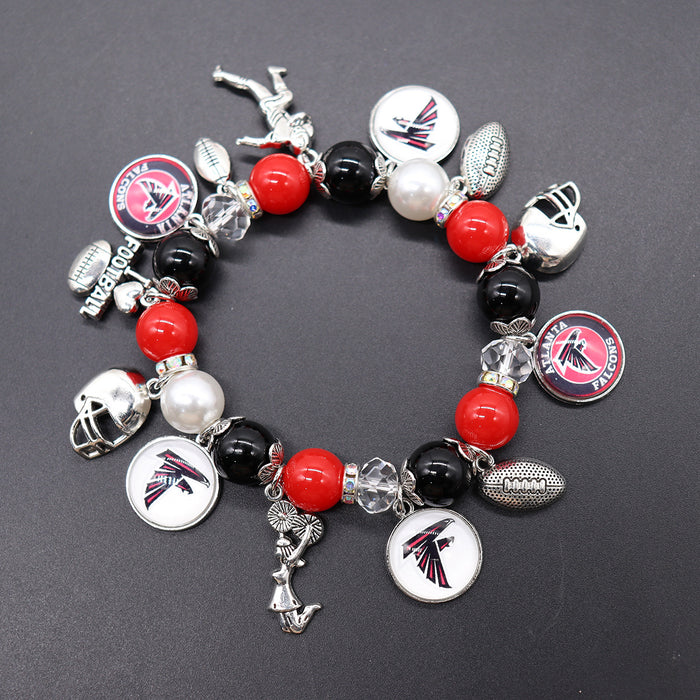 Wholesale Soccer Team Stretch Beaded Bracelet Unisex Steelers Saints