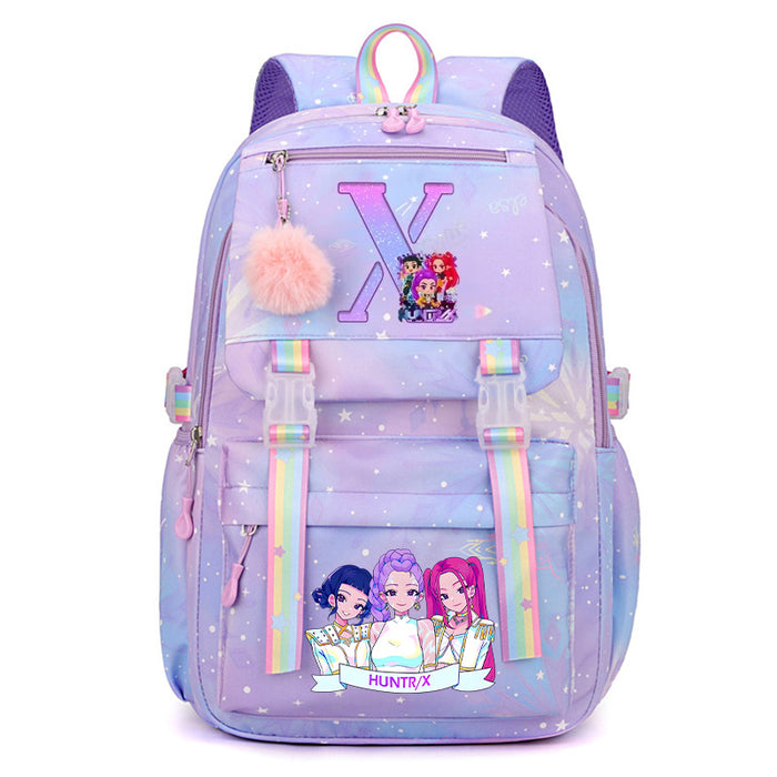 Wholesale Alphabet Print Backpack,  Casual Large-Capacity Bag