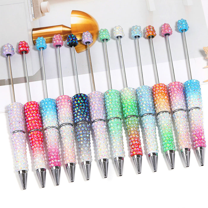 Wholesale New full diamond bead pen fashionable high value gradient bead pen DIY creative handmade diamond bead pen
