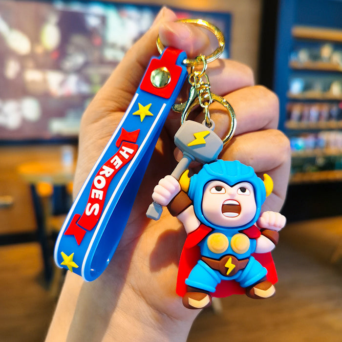 Wholesale Rubber Cartoon Doll Keychain JDC-KC-Tingm194