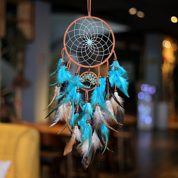 Wholesale Feather Tree of Life Dream Catcher JDC-DC-MYu006