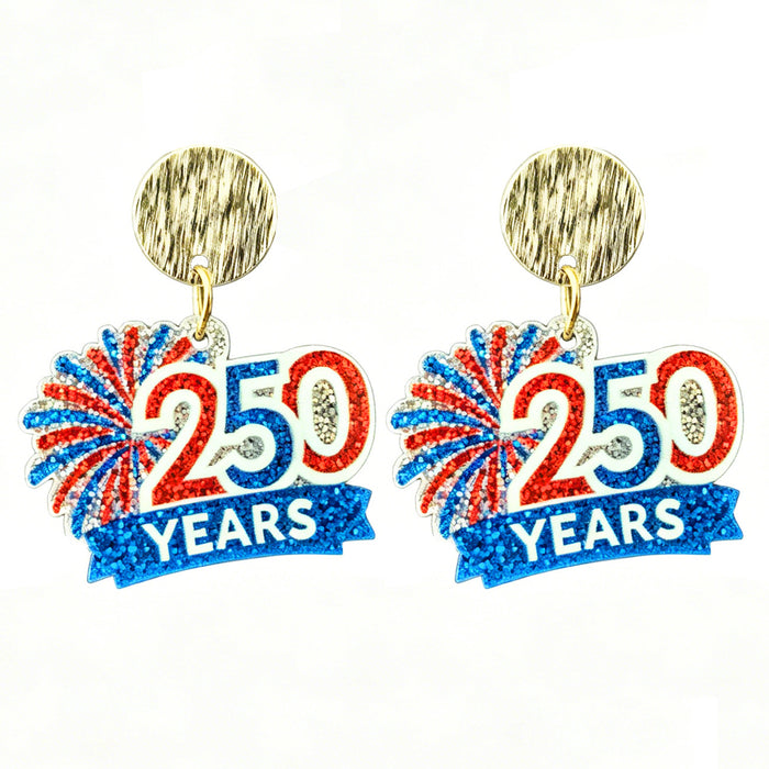 Wholesale 2pcs Independence Celebration Earrings with Bow and Heart
