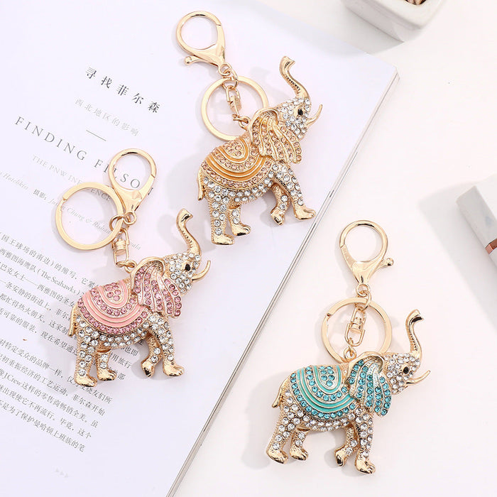 Al por mayor lindo Elephant Keychain Metal Creative Cartoon Moq≥2 JDC-KC-DEK003