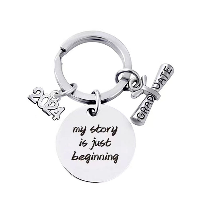 Wholesale Engraved Graduation Season Stainless Steel Keychain JDC-KC-Mingl004