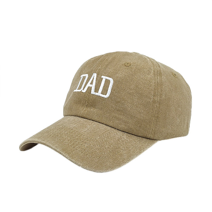 Wholesale Retro washed cotton DAD MOM embroidered couple baseball caps