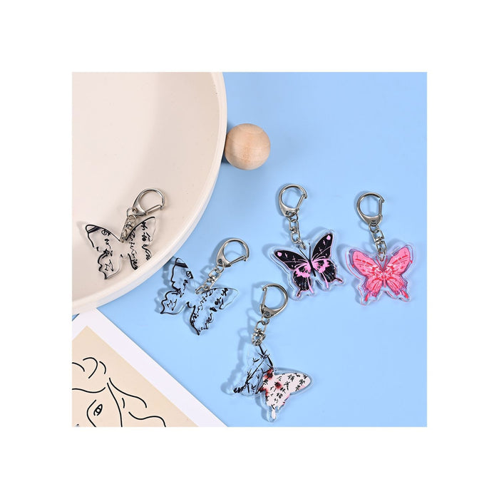 Wholesale New Chinese Style Acrylic Butterfly Keychain