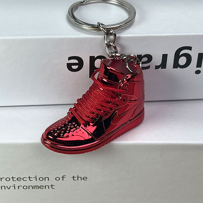 Wholesale Electroplated Mini Shoe PVC Keychain (F) JDC-KC-XingS004