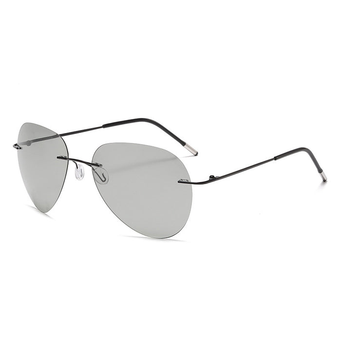 Wholesale Frameless sunglasses for men, pilot polarized sunglasses, UV resistant