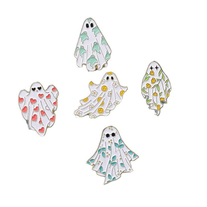 Wholesale  brooch cartoon funny ghost pumpkin metal badge cute skull bat pin men and women accessories