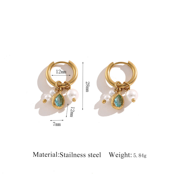Wholesale Stainless Steel Pearl Earrings