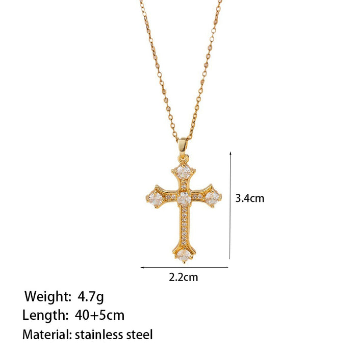 Wholesale Diamond Cross Necklace Women's choker necklace