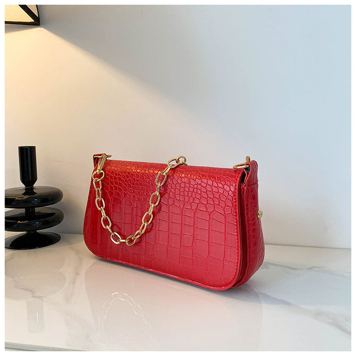 Wholesale Crocodile Pattern Chain Shoulder Underarm Small Bag Women JDC-SD-HT005