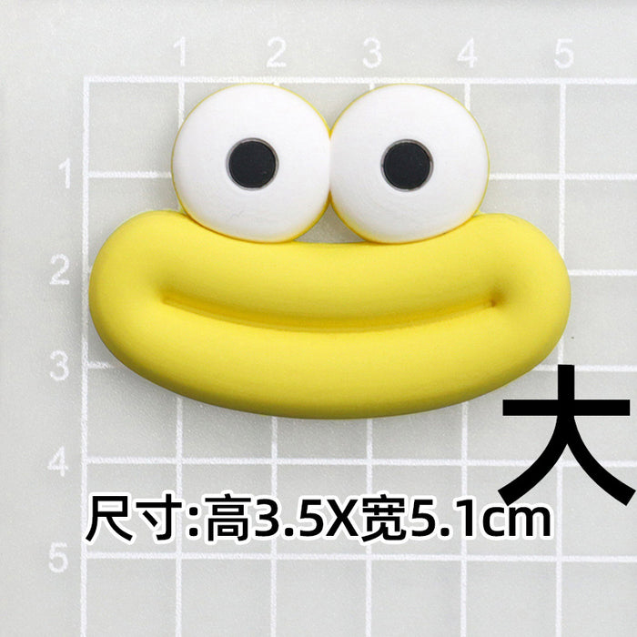 Wholesale 5pcs Big Small size cartoon sausage mouth eyes charger protective cover plush toy hairpin phone case accessories