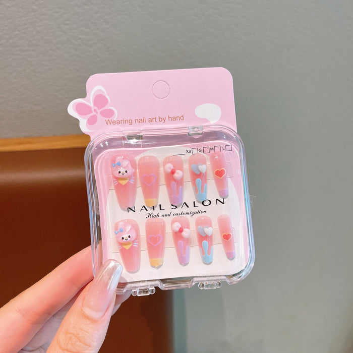 Wholesale children Long cartoon nail art