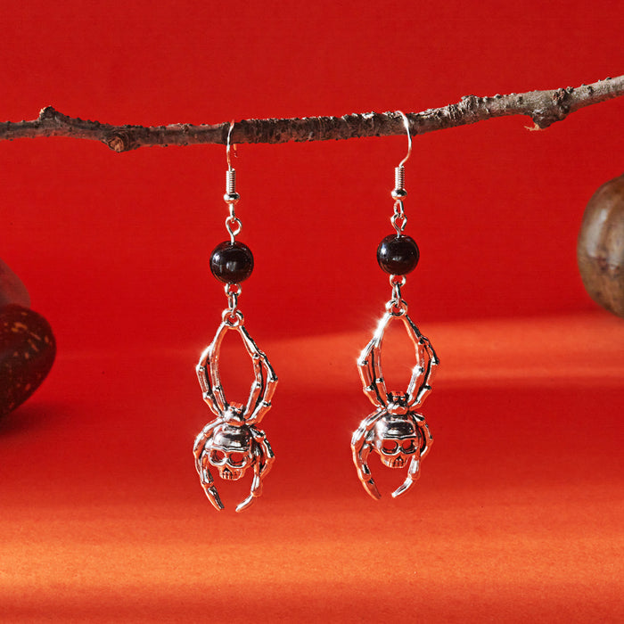 Wholesale Exaggerated  Earrings Exaggerated Dark Style Skull Bat  Pendant Earrings