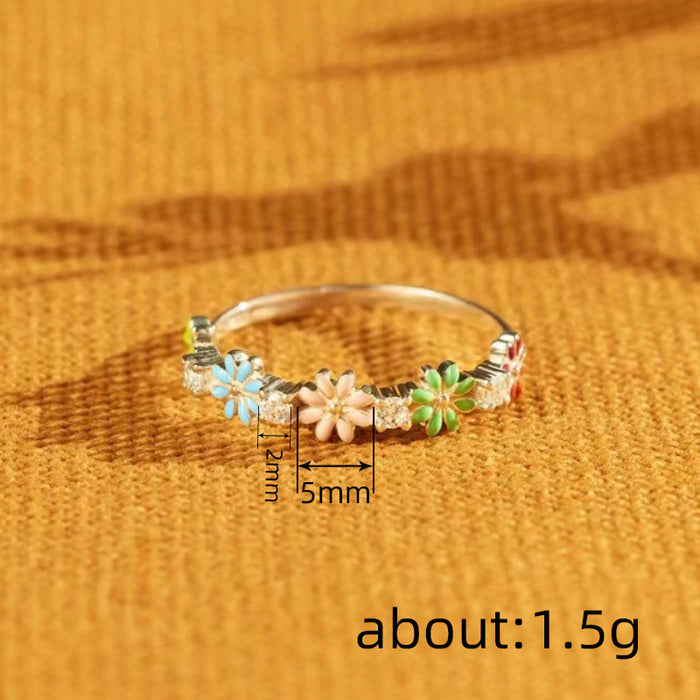 Wholesale Flower Flower Ring Women's Small  Ring Style