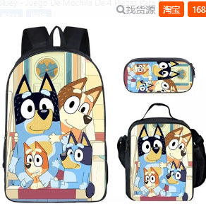 Wholesale New Style Bulloy Dog children's Leisure Lightening Large Capacity Printed Backpack Primary School Student Schoolbag JDC-BP-Shangl002