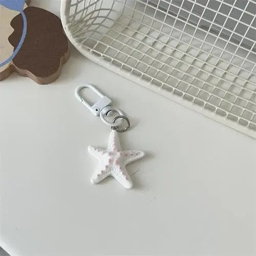 Wholesale Cute 3D Starfish Keychain Cartoon Bag Charm Gift Summer Accessory