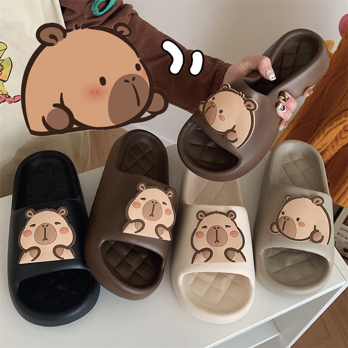 Wholesale  capybara eva soft bottom sandals  casual home slippers