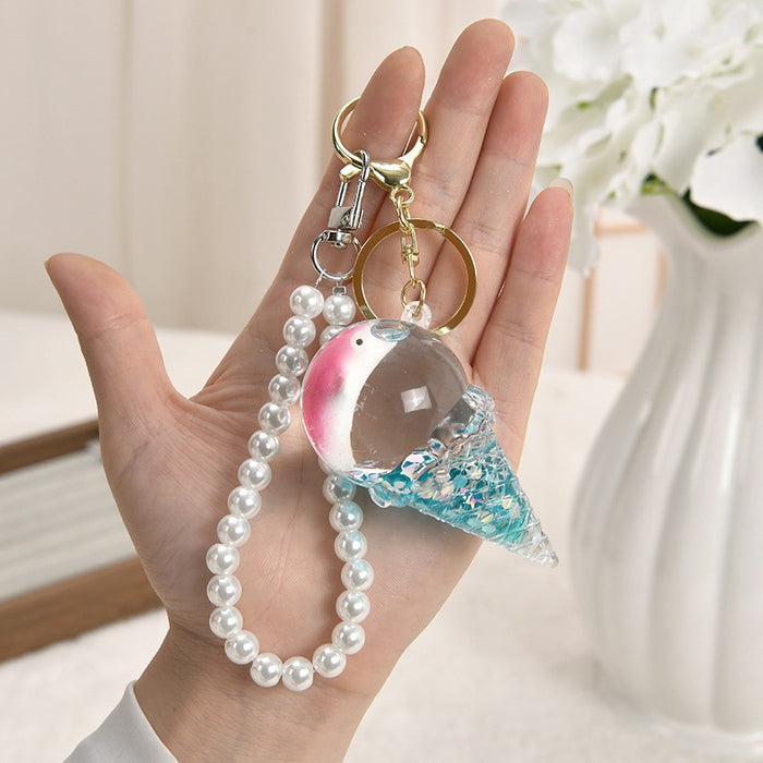 Wholesale Oil-Filled Bottle Aquarium Marine Animal Keychain