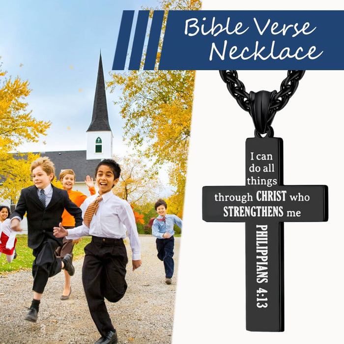 Wholesale Cross Necklace Pendant Men's Stainless Steel Necklace