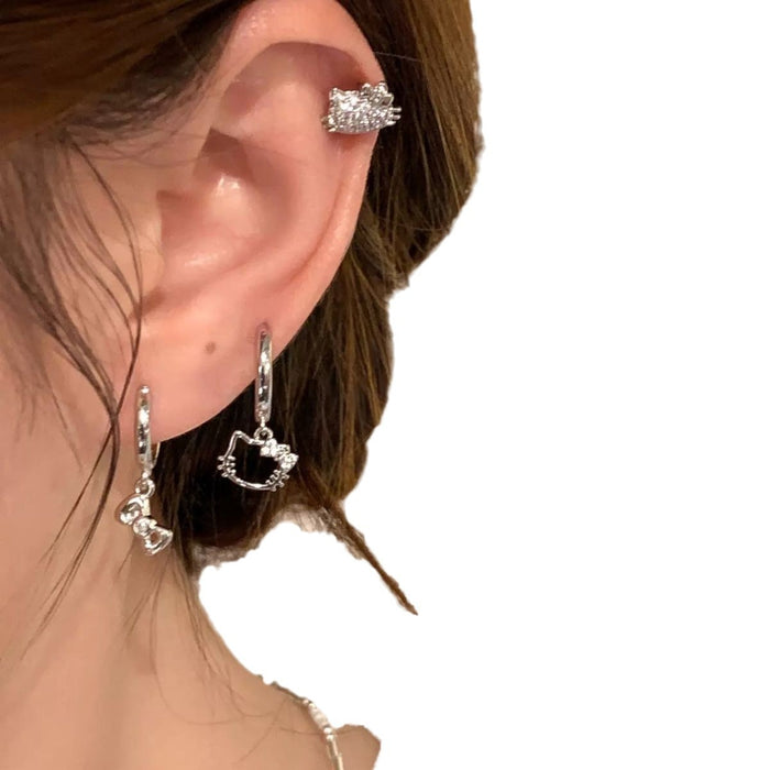 Wholesale New Bow Ear Buckle Sweet Cool Earrings