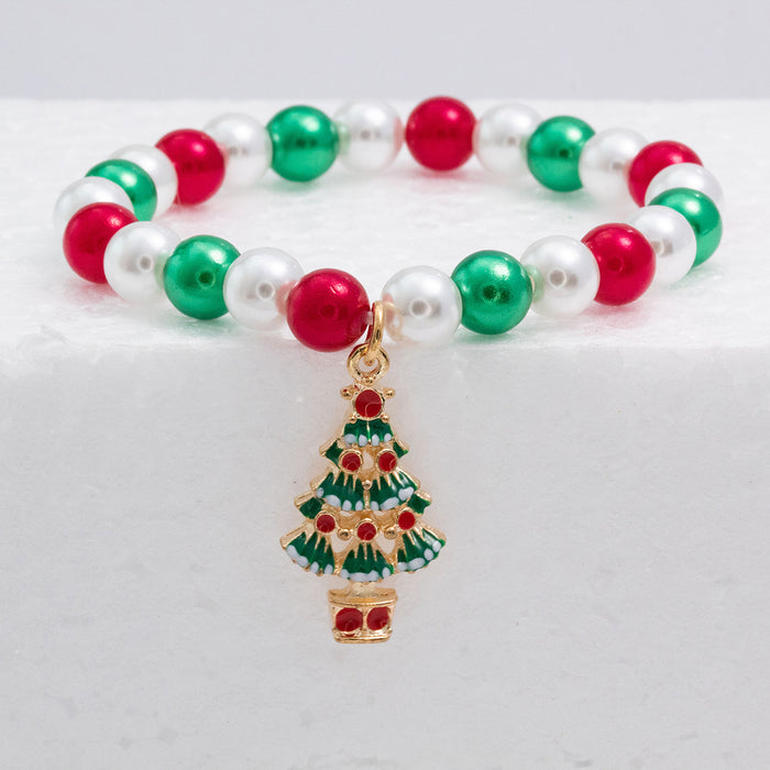 Wholesale Christmas Bracelets for the Elderly,  Christmas Decorations,  Snowflake Bells,  Elk Bracelets,  Elastic Bracelets
