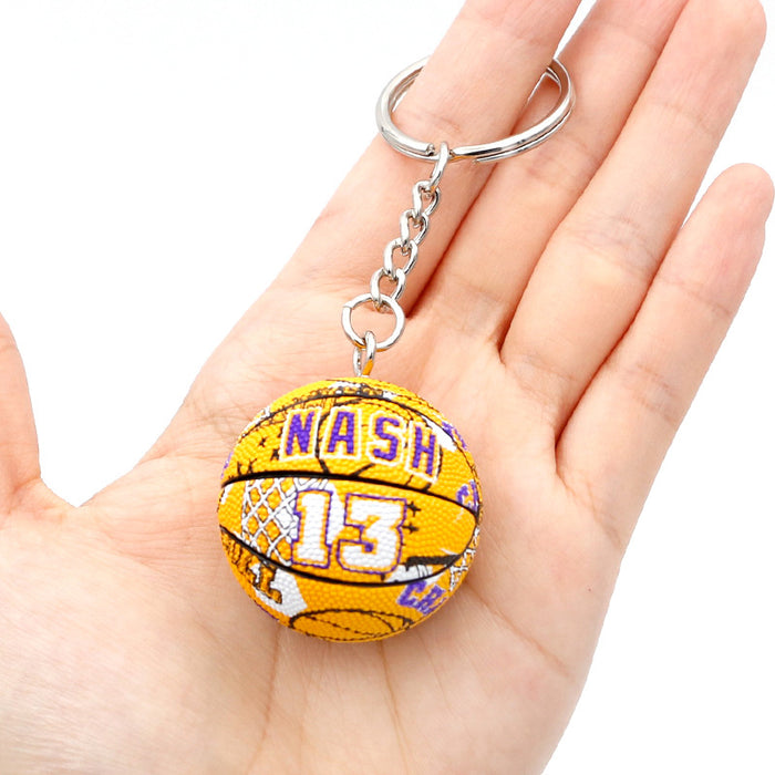 Wholesale PVC Letter Basketball Keychain JDC-KC-QLPing007