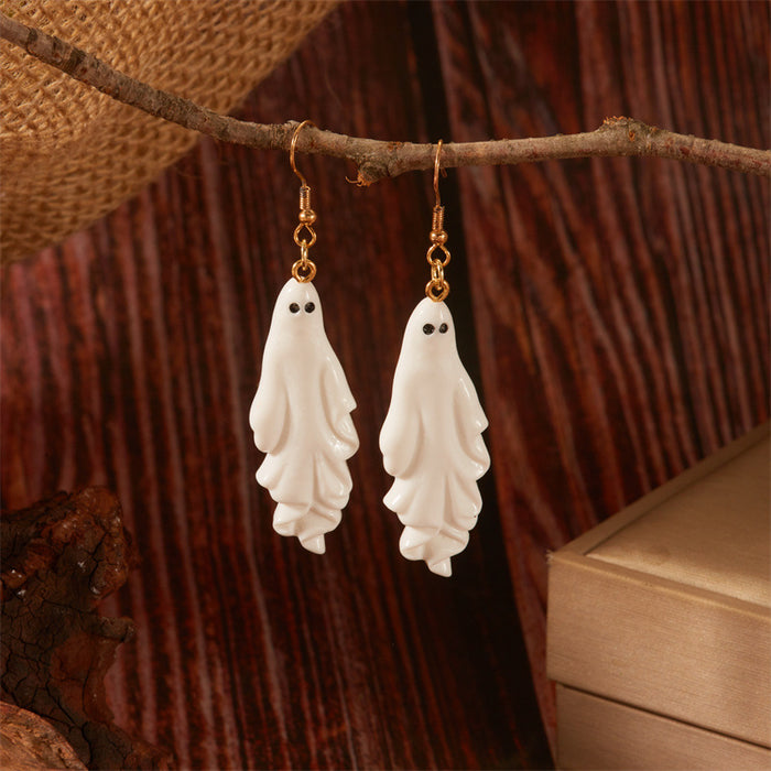 Wholesale  Artificial Human Skeleton Pattern Earrings European and American Humanoid Skull Earrings Ghost Halo Earrings
