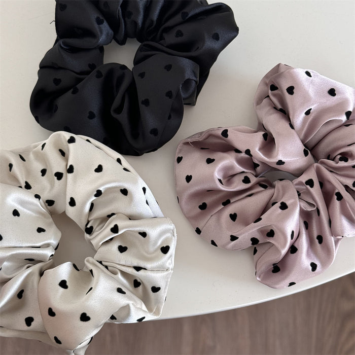 Wholesale Point Satin Large Hair Ring Hair Rope Ball Hair Accessories New Style