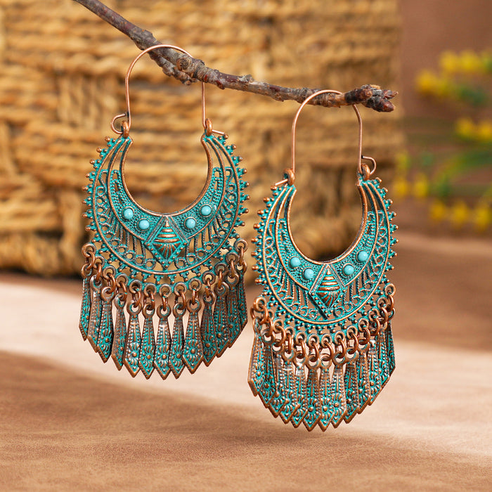 Wholesale Geometric Alloy Tassel Earrings for Women Party Wear Fashion Accessory MOQ≥2