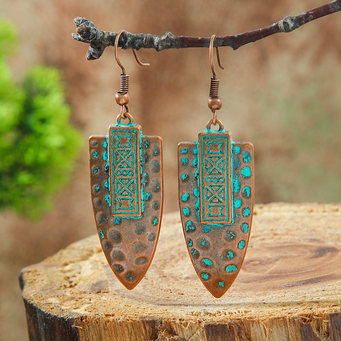 Wholesale Bohemian Hollow Alloy Earrings Vintage Leaf Flower Design Fashion Accessory MOQ≥2