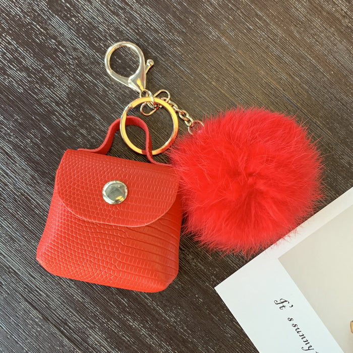 Wholesale Hair Ball Keychain Bag Accessories Mini Luggage Pendant Backpack Accessories JDC-KC-JF001