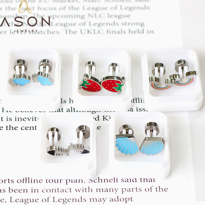 Wholesale Niche Design Cute Fruit Plants Rainbow Earrings