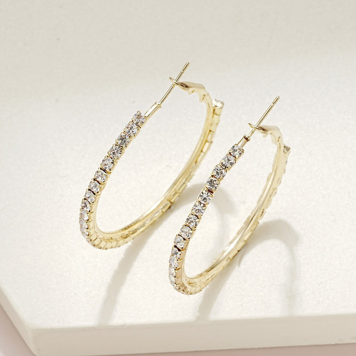 Wholesale Exaggerated hollow ear loops with geometric C-shaped ear clips