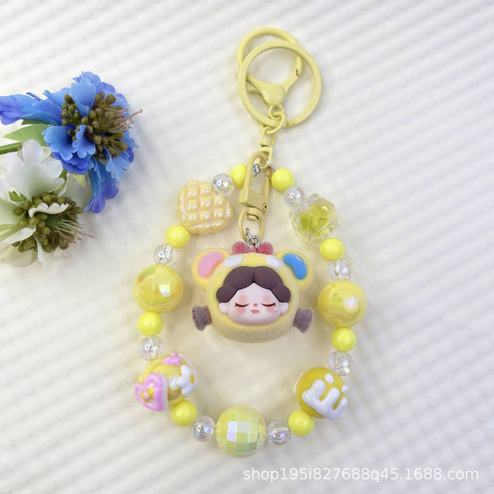 Wholesale New Flocked Wizard Plush Cute Phone Chain Keychain Bag Doll Pendant Accessories