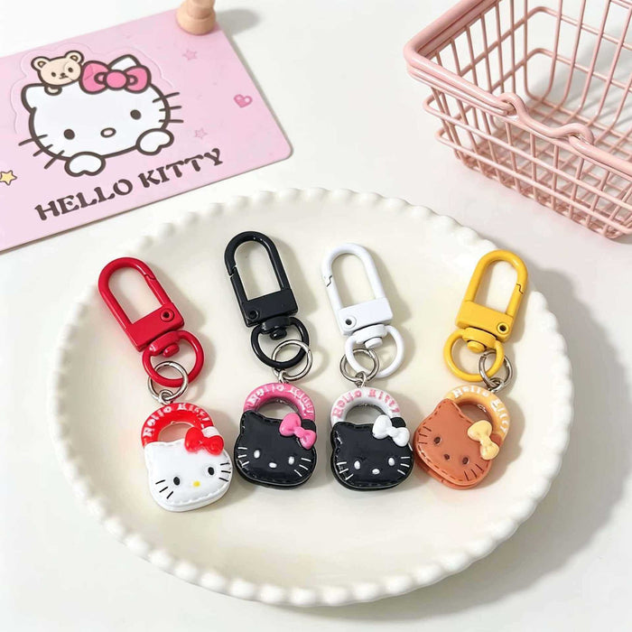 Wholesale Cute Cartoon Resin Cat Handbag Keychain Charm Girl Bag Pendant Gift Boutique Resale