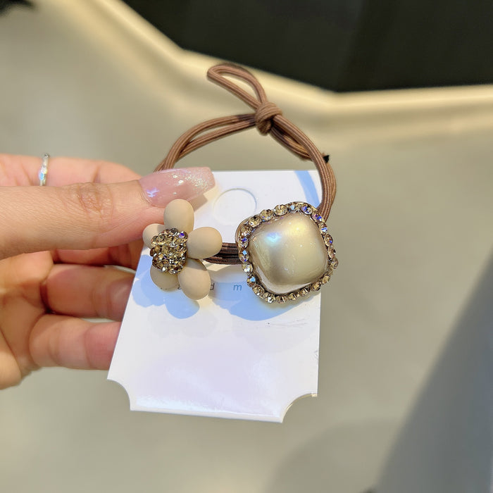 Wholesale Bunny Hair Rings Rubber Rhinestone Hair Rope Hair Accessories