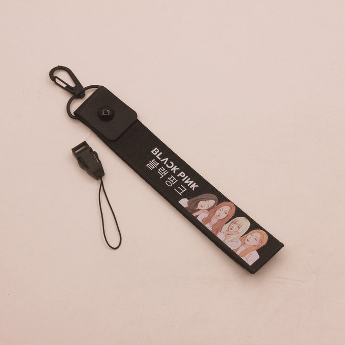 Wholesale Printed Name Slips Nylon Keychain JDC-KC-HanTian027