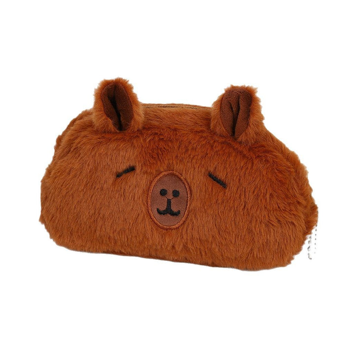 Wholesale Cute cartoon capybara plush pencil case
